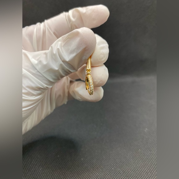 Spike Gold Gothic Earrings - Picture 6 of 12